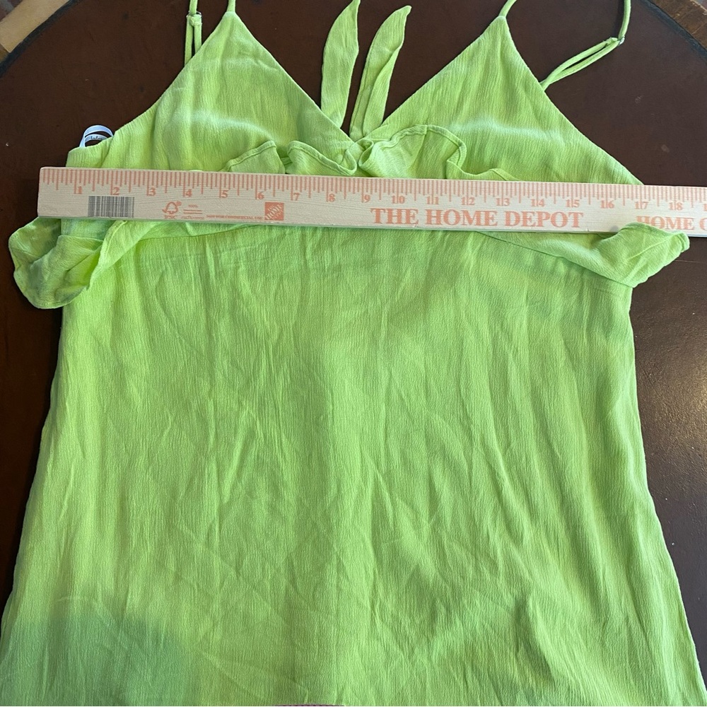 Lulus Island Time Lime Green‎ ruffled midi dress beach vacation spring summer - Picture 8 of 9